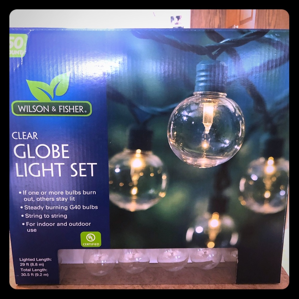 Clear globe light set